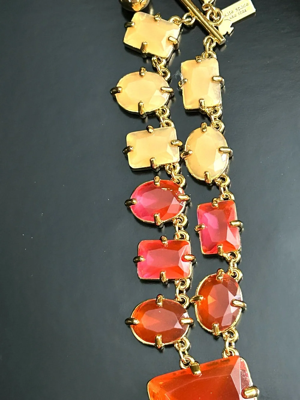 NWT Kate Spade COATED CONFETTI Statement/ Collar Necklace-Multi-color Gemstones